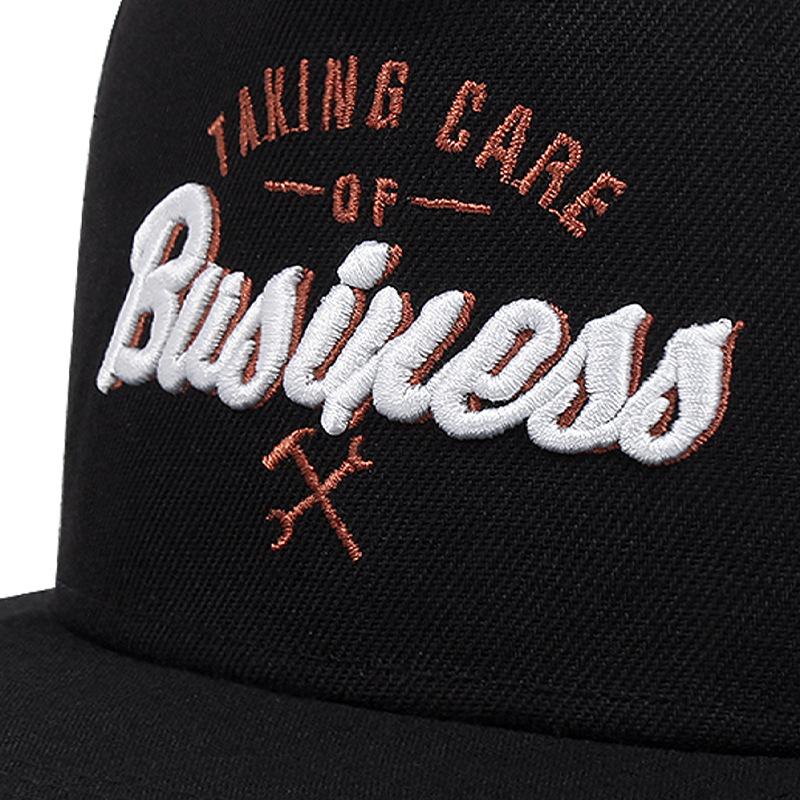 Spring and summer new casual couple student youth street dance letter embroidery business black sunshade flat-brimmed hat