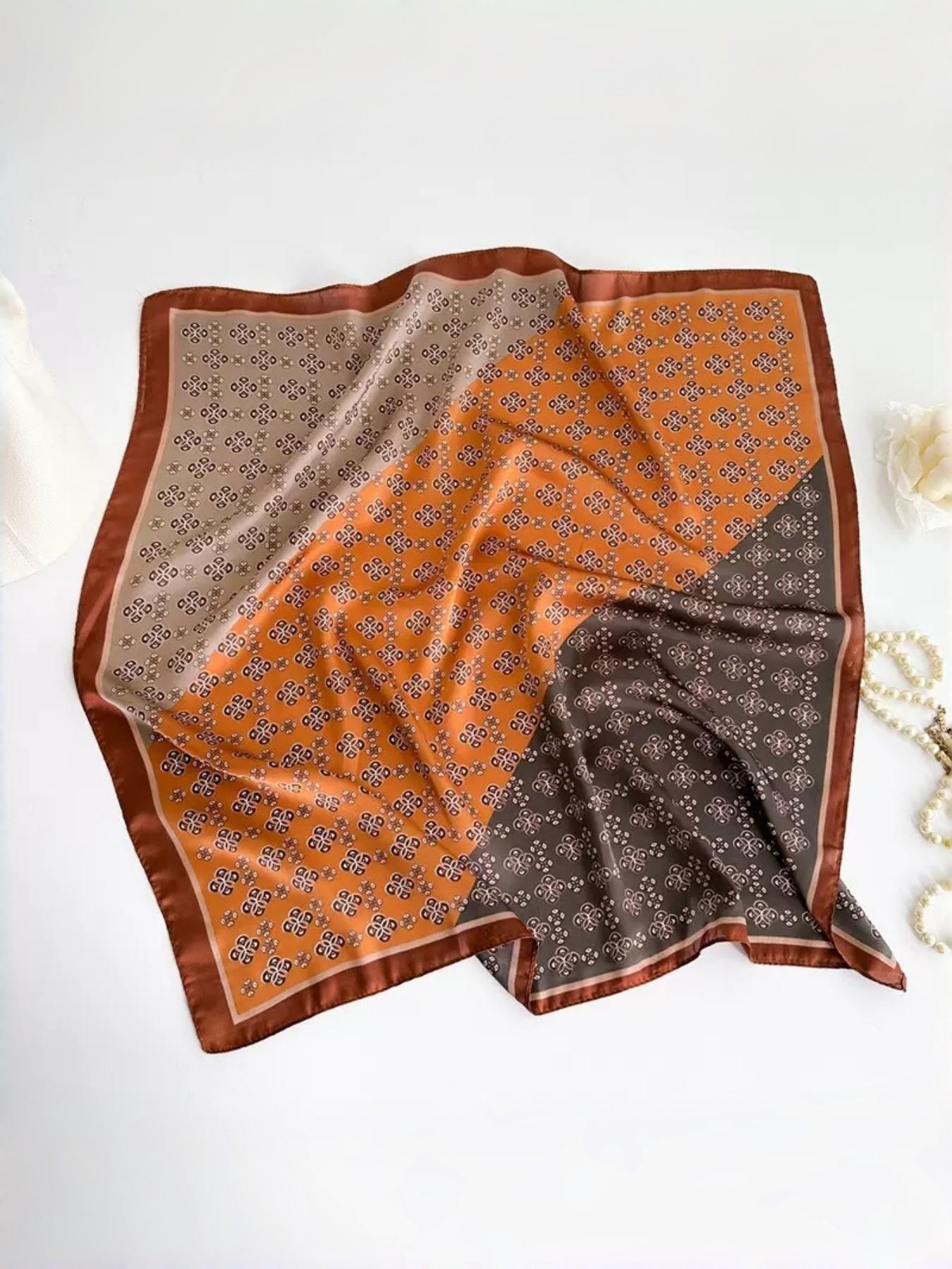 Women's Elegant Striped Patchwork Print Scarf, Trendy Soft Comfortable Shawl, Fashionable Scarf for Women for Daily Wear