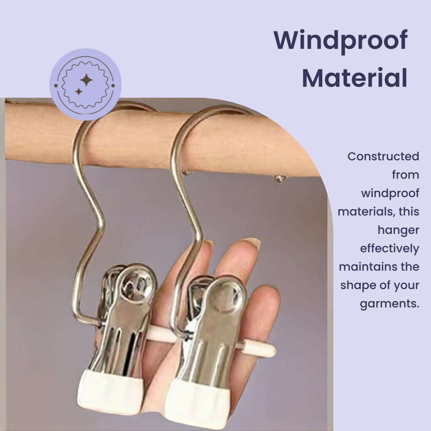 Riding the Home Organization Trend! These  10/15 - piece Metal Clip Hangers are a MUST - HAVE! Anti - Slip, Windproof, Great for Pants, Boots & Hats! Neaten Up Your Closet Effortlessly! # HomeDecor # ClothesStorage Stainless Steel Hanger
