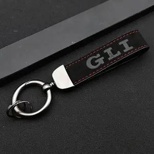 2024 High Grade Luxury Leather Keyring Men Women Key Chain Rings Logo GLI Car Keychain Accessories
