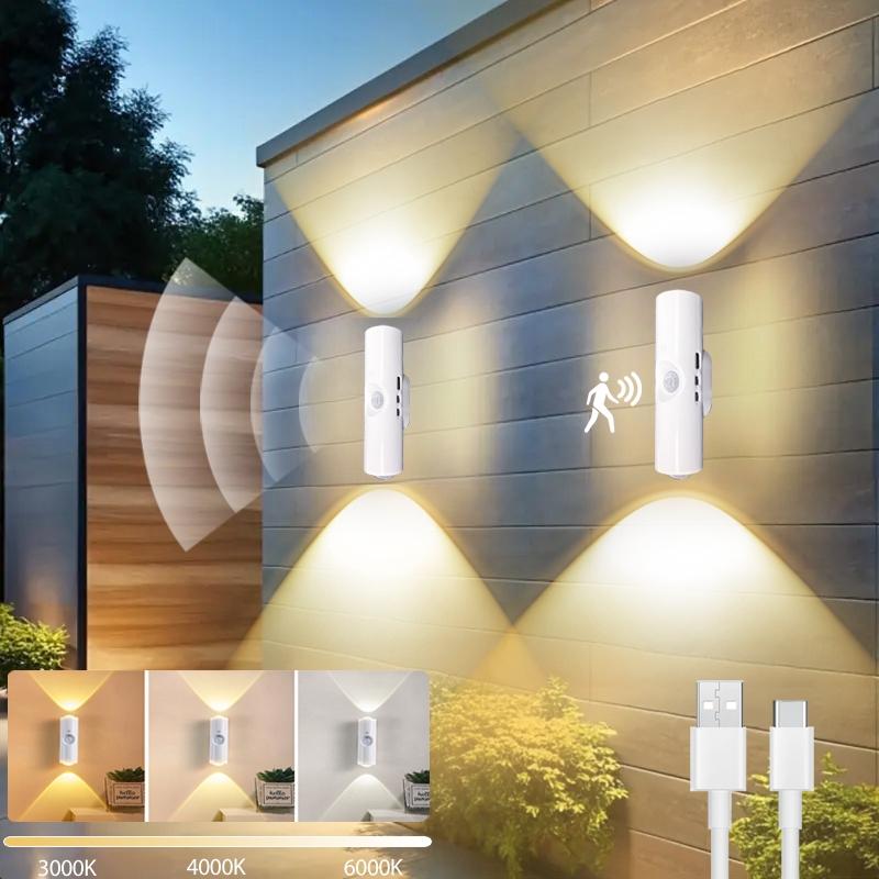 USB Rechargeable Motion Sensor Wall Light, Led Wall Light, 3000K-6000K Wall Mounted Night Light, Magnetic Wall Light for Wardrobe, Bathroom, Closet, Hallway, Toilet #GLOBAL PICKS