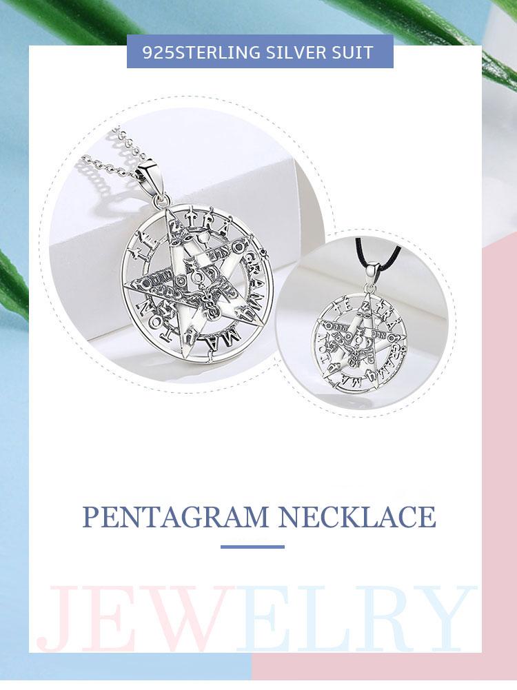 Vintage 925 Sterling Silver Tetragrammaton Necklace, Spiritual Pentagram Pendant with Hebrew Script, Amuleto de Proteccion, YHWH Jewelry Gift Vintage 925 Sterling Silver Tetragrammaton Necklace, Spiritual Pentagram Pendant with Hebrew Script, Amuleto de Proteccion, YHWH Jewelry Gift