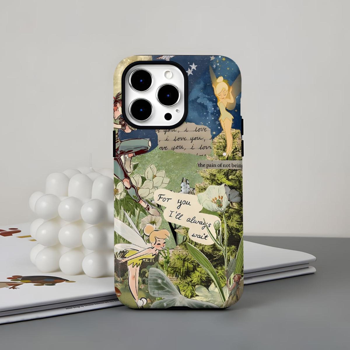 Tinker Bell Cartoon Cute Two-In-One Film Case, Dual Layered Case for Superior Protection, for iPhone 17 16 15 14 13 12 11 Plus Pro Max Samsung Galaxy S26 S25 S24 S23 S22, Birthday Christmas Gifts for Friends