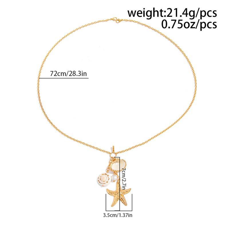 Sexy Metal Pearl Shell Pendant Chest Chain for Women Girls Fashion Gold Color Sun Multilayer Tassel Body Chain Bikini Jewelry