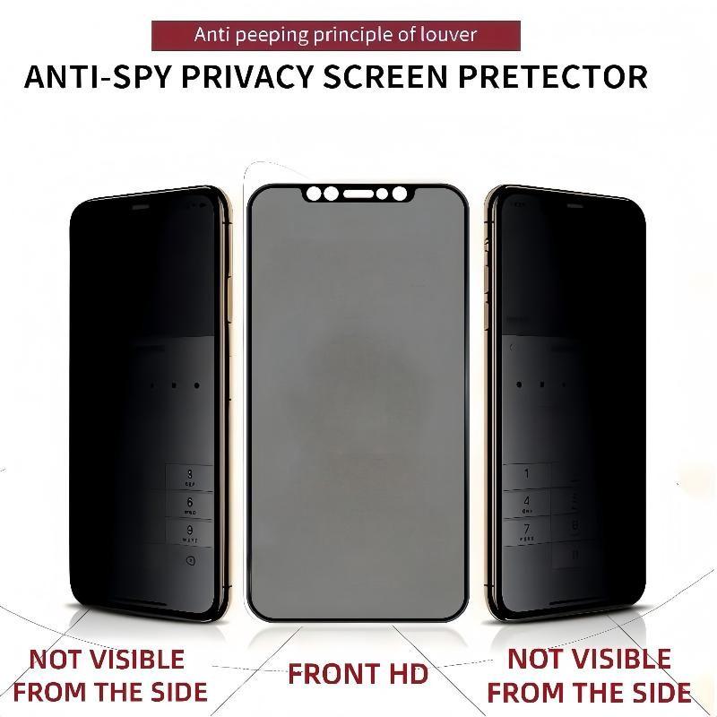 3 Matte Privacy Ceramic Screen Protectors for iPhone 17 Pro Max/air/16 Pro Max/16 Plus/15/14/13/12/11, Edge Protection, Anti-Scratch, Easy Install