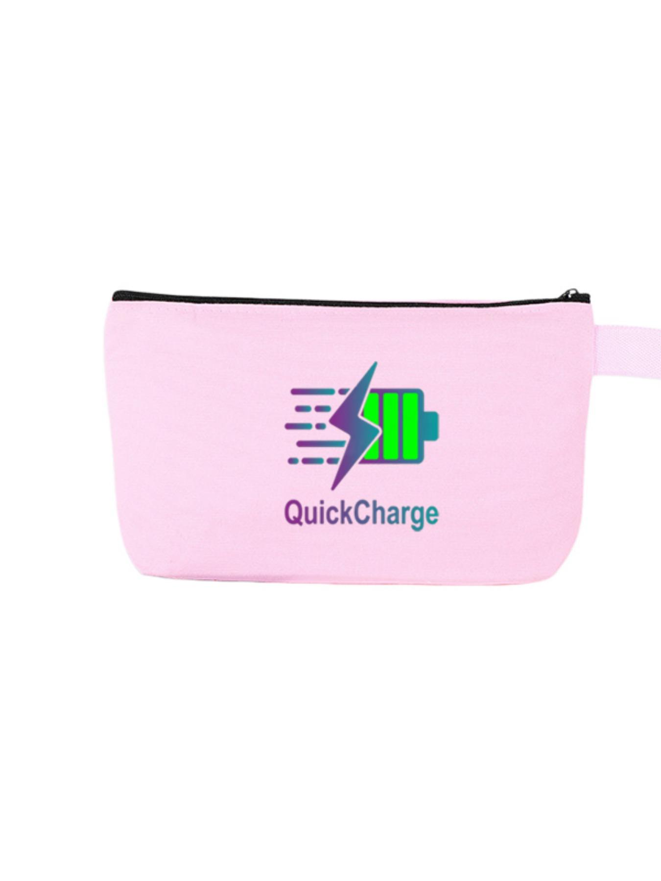 Quickcharge Makeup Organizer Bag, Trendy Fast Charge Design, Durable Canvas Material, Holds Cosmetics and Brushes, Stylish Storage Solution