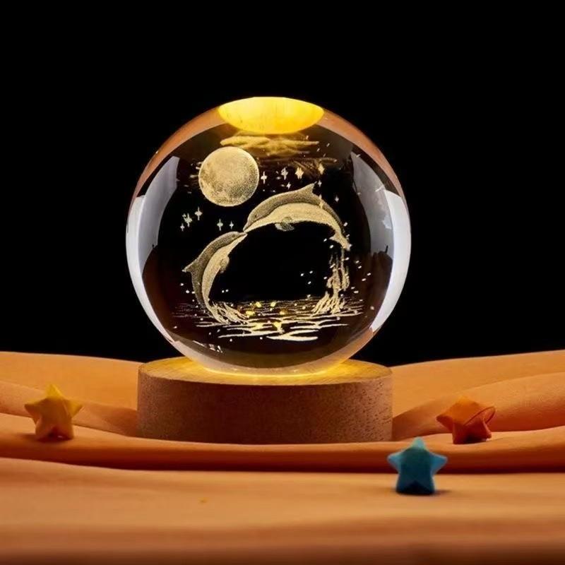 Crystal Ball Creative Ornament Desktop Decoration Toy, Couple Friend Birthday Gift, Organic Glass Material, No Ca Prop 65 Warning