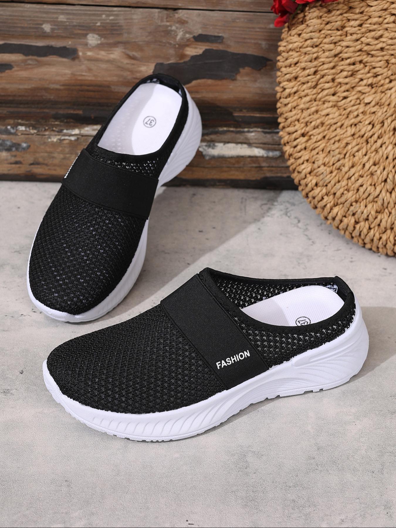 Women's Casual Slip On Lightweight Sneakers, Slip-On Style, Breathable Mesh Upper, Comfortable Fit for Spring Summer Beach Vacation Travel