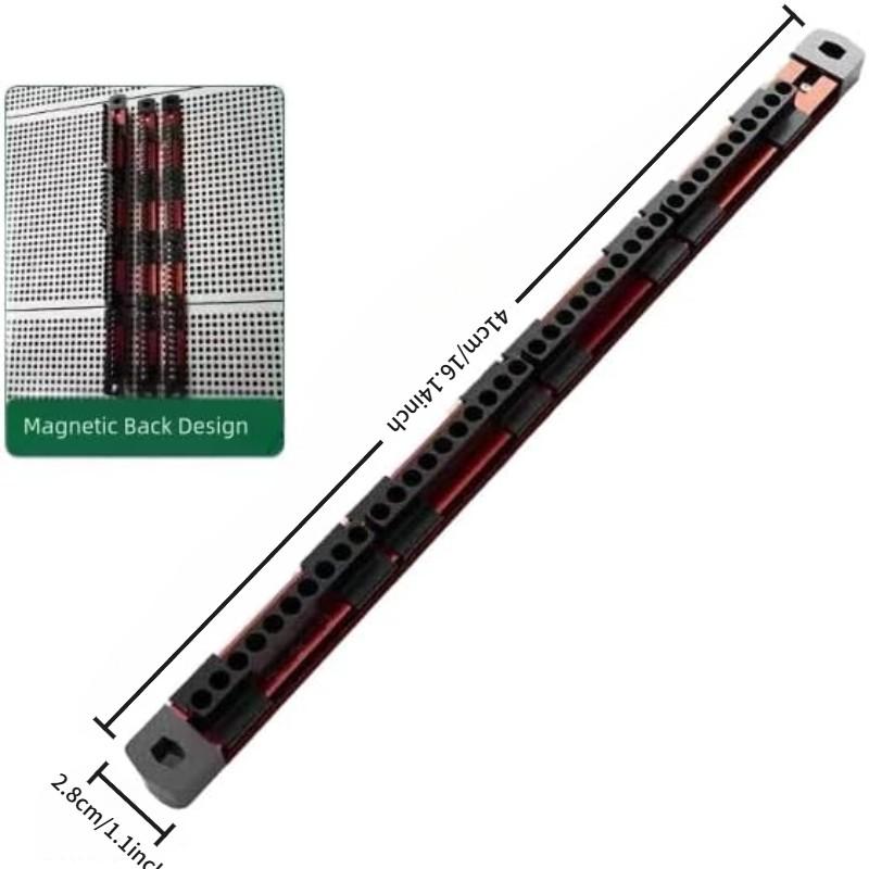 Premium Aluminum Magnetic Tool Holder Magnetic Storage Rack for Screwdriver Bits Sockets Workshop Organizer