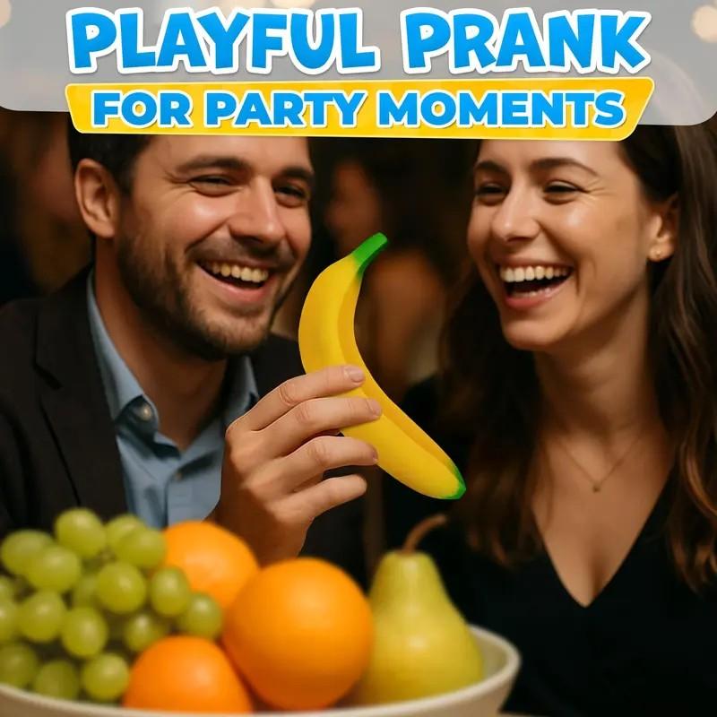 Banana Stress Relief Finger Toy, 6.7x1.4 Inches Soft PU Foam Desk Accessory, Adult Lightweight Squeeze Finger Toy, Office Decor & Relax Tool