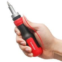 SHARDEN Ratchet Screwdriver 13-in-1 Ratcheting Screwdriver Set with Torx Security, Flat Head, Phillips, Hex, Square, and 1/4 Nut Driver