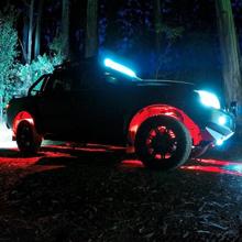 Nilight RGB LED Rock  Kit, 4 pods Underglow Multicolor Neon  Pod with Bluetooth App Control Flashing Music Mode  Well  for Truck ATV UTV RZR SUV rock interior welcome car in warning para wheel lights  rock magnet lights led Wireless Smart RGBIC