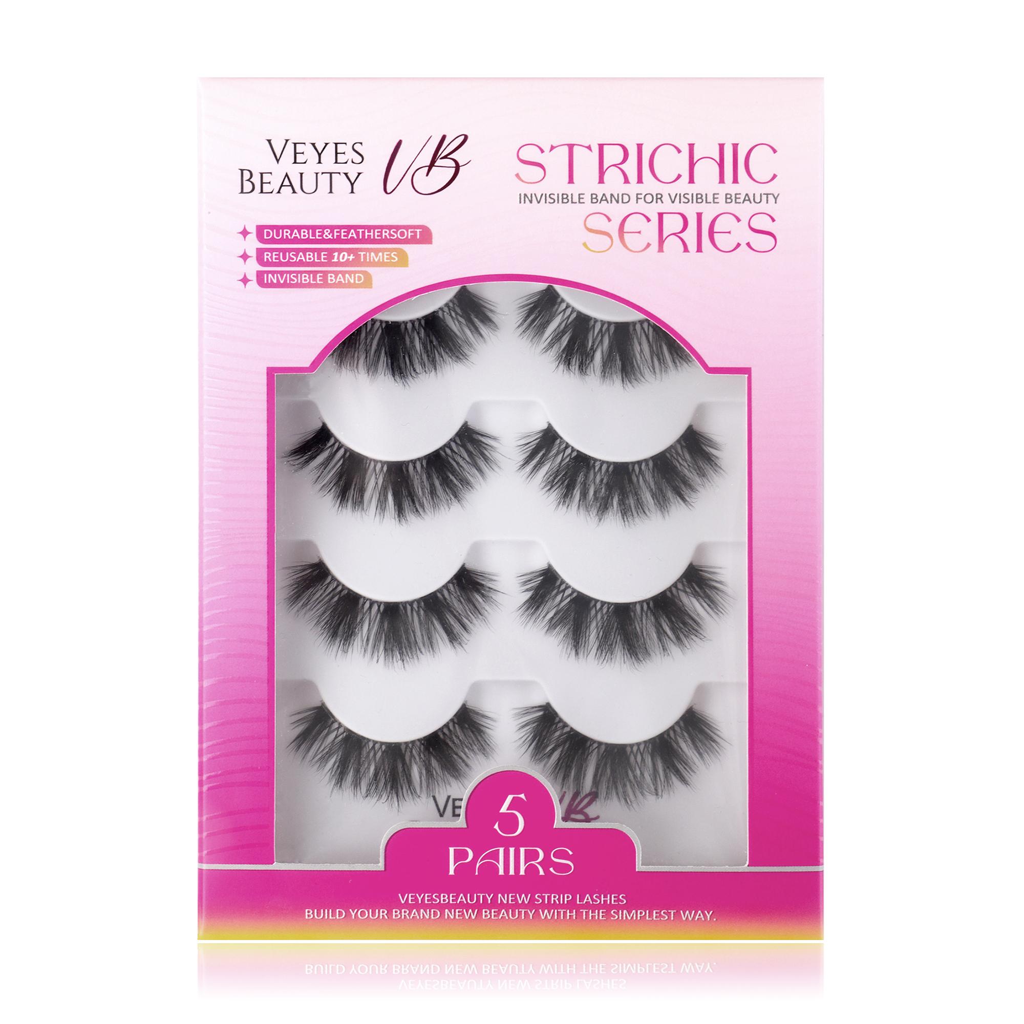 VEYESBEAUTY BoldBloom Strip Lashes Fluffy Voluminous and Natural 3D Layered Invisible Band Reusable Easy Application for Beginners & Experienced VEYESBEAUTY BoldBloom Strip Lashes Fluffy Voluminous and Natural 3D Layered Invisible Band Reusable Easy Application for Beginners & Experienced