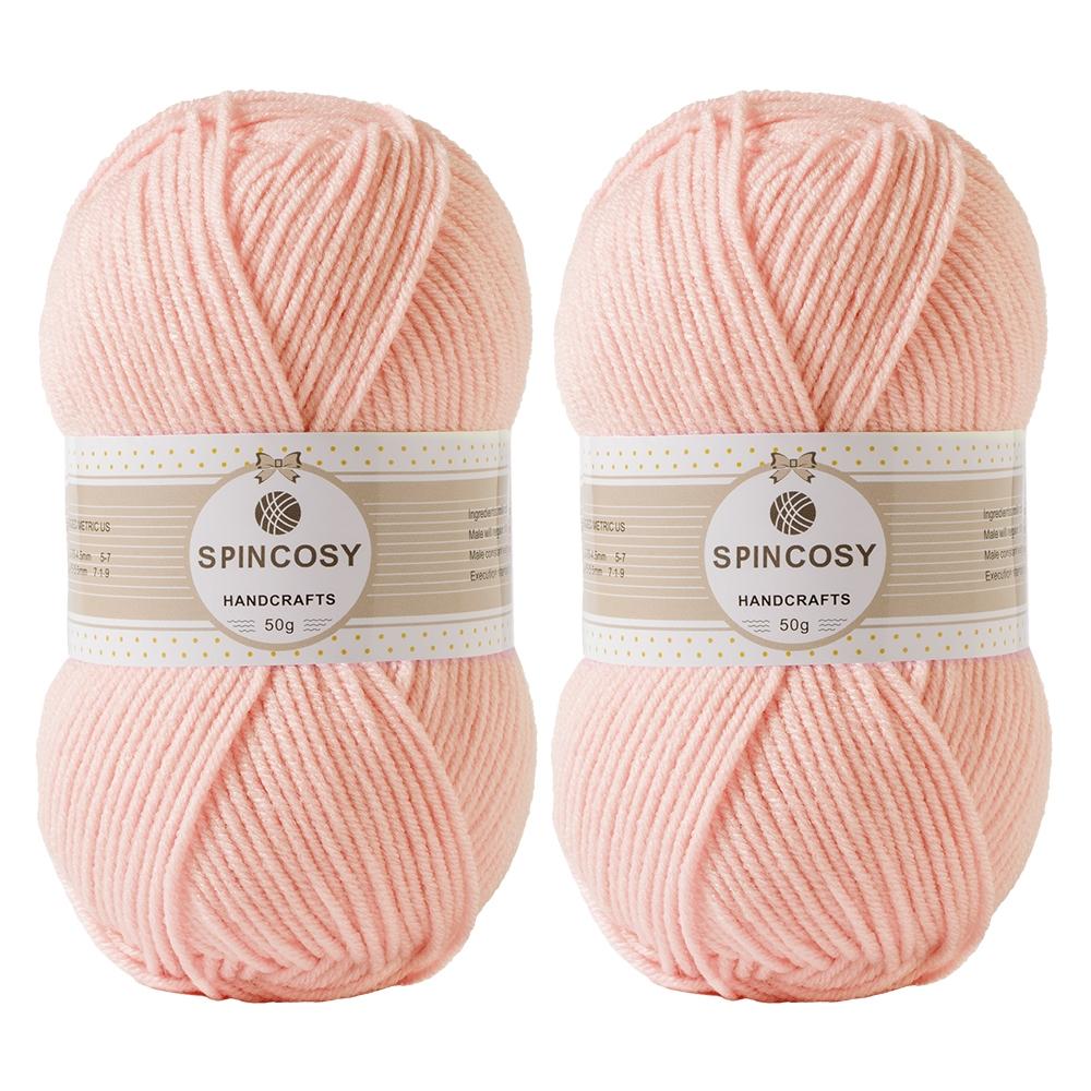 2-Pack 4-Strand Acrylic Yarn, Soft and Skin-Friendly, Ideal for Crocheting Clothes, Dolls, Bags, and Various Handicrafts