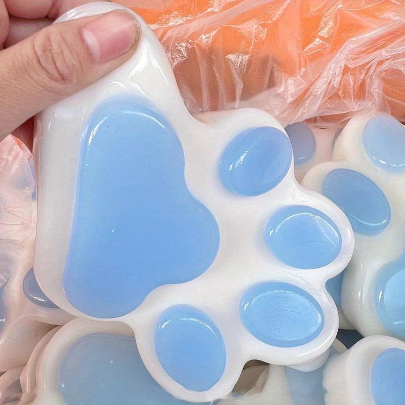 Extra-large cute cat paw mochi soft candy - cartoon pattern relaxation style, slow rebound gadget suitable for all types, Christmas and New Year gifts, birthday gifts, favorites! Fun squeeze toy