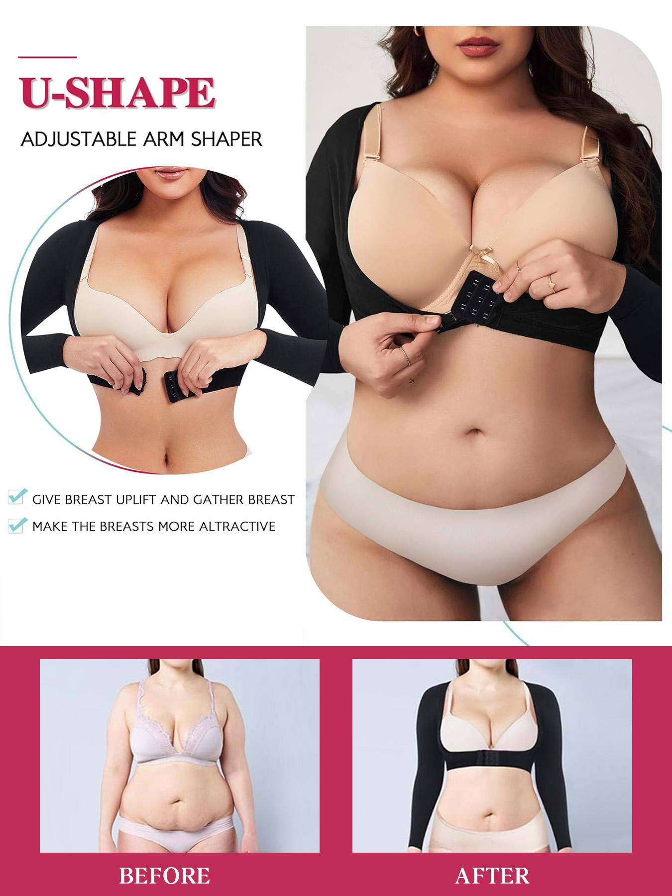 Women's Long Sleeve Shapewear Top, Soft High Elasticity Smooth Fabric, Comfortable Breathable Skin-Friendly, Perfect for All-Day Wear christmas push up bra