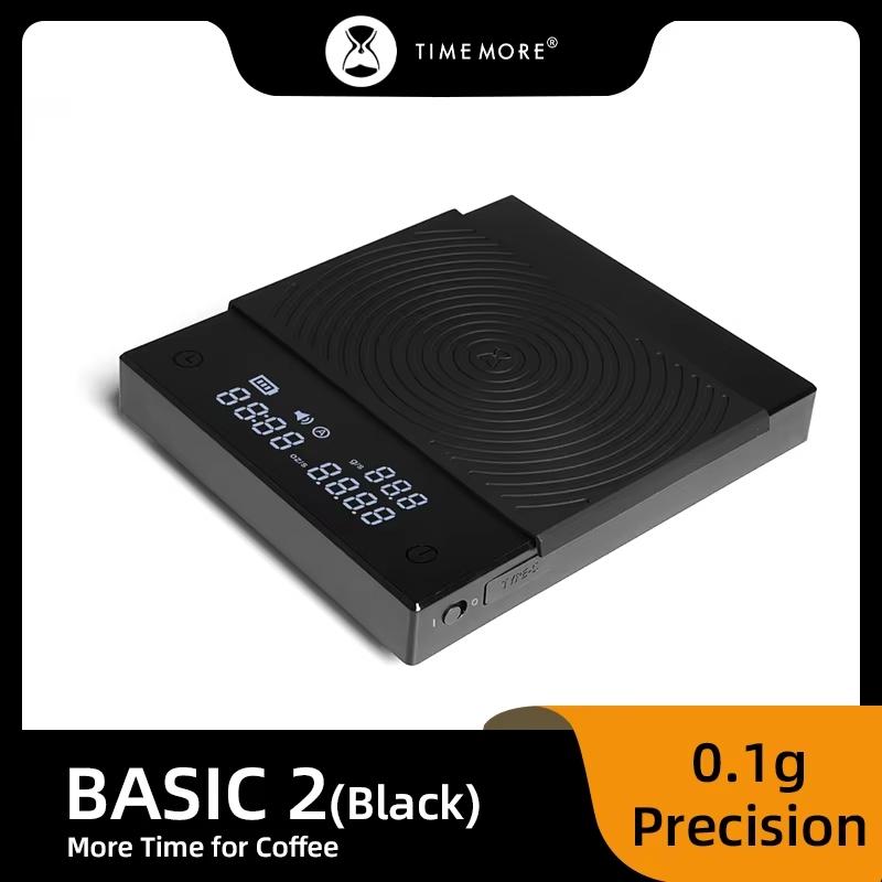 Tai Mo Mirror Basic+2 Plus Digital Coffee Food Kitchen Scale, Timer Function, Lightweight Mini Electronic Scale