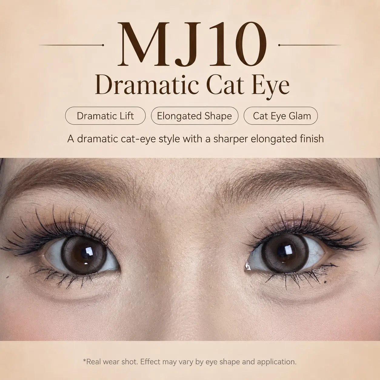 BANMUJI Magnetic Eyelashes with Applicator, Dramatic Cat Eye, Reusable Soft Lashes, No Glue Needed, Beginner Friendly, MJ10