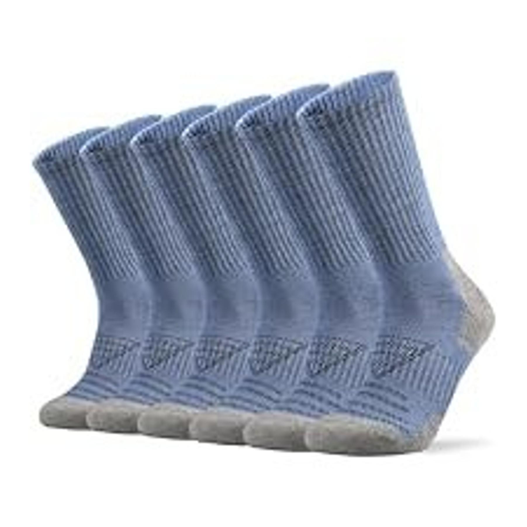 Men's Knee High Steel Toe Boot Work Socks Over the Calf - Moisture Wicking, Breathable, Durable, Arch Support, Anti-Blister, Thick Terry Full Cushion, Thermal, Size L/XL 3 PackGift