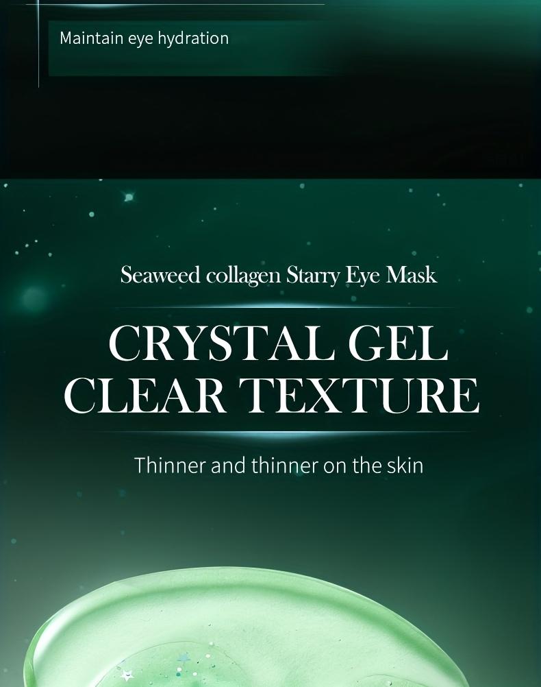 60pcs SADOER Collagen Gel Eye Mask for Dark Circles & Wrinkles - Seaweed Collagen Star-Shaped Patches, Sensitive Beige ('s Use), Hydrating Gel Patch to & Eye Wrinkles, Gel-Based Under-Eye