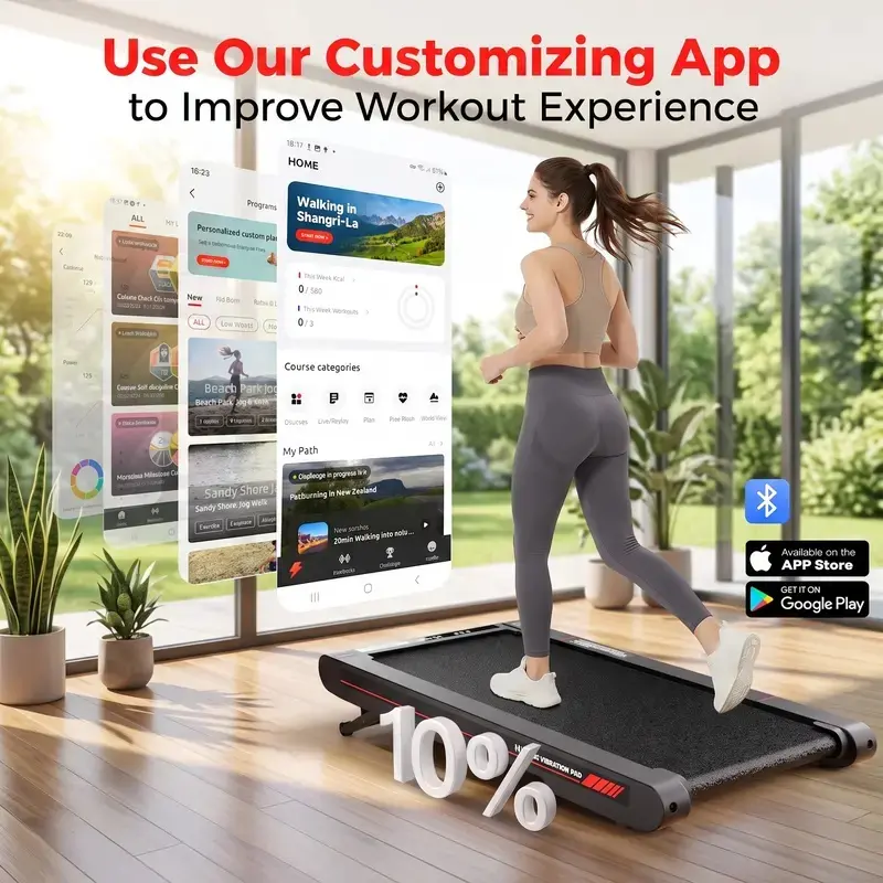 4-in-1 Modern Folding Walking Pad Treadmill for Home Gym, Compact ...
