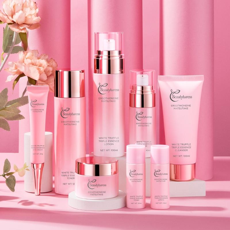 Korean Style Glass Texture Skincare Set, 8-Piece Hydrating Moisturizing Kit, Suitable for Sensitive Skin, Contains Hyaluronic Acid, Daily