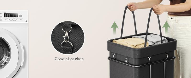 DELAMU Foldable Laundry Hamper with Lid - Dirty Clothes Basket for Bedroom/Bathroom/Dorm | Space-Saving, Sturdy & Breathable | Easy Storage Organizer DELAMU Foldable Laundry Hamper with Lid - Dirty Clothes Basket for Bedroom/Bathroom/Dorm | Space-Saving, Sturdy & Breathable | Easy Storage Organizer