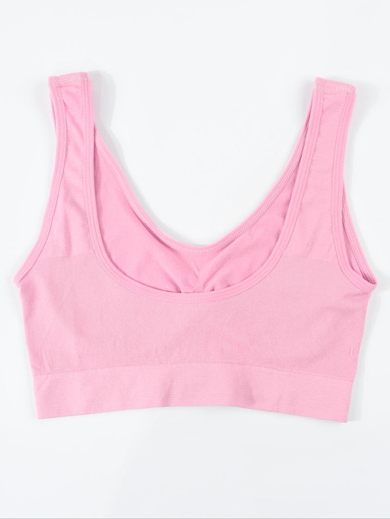 Women's 7pcs Solid Seamless Lingerie Top, Comfortable Breathable Wireless Bra For Daily Wear, Women's Lingerie For All Seasons