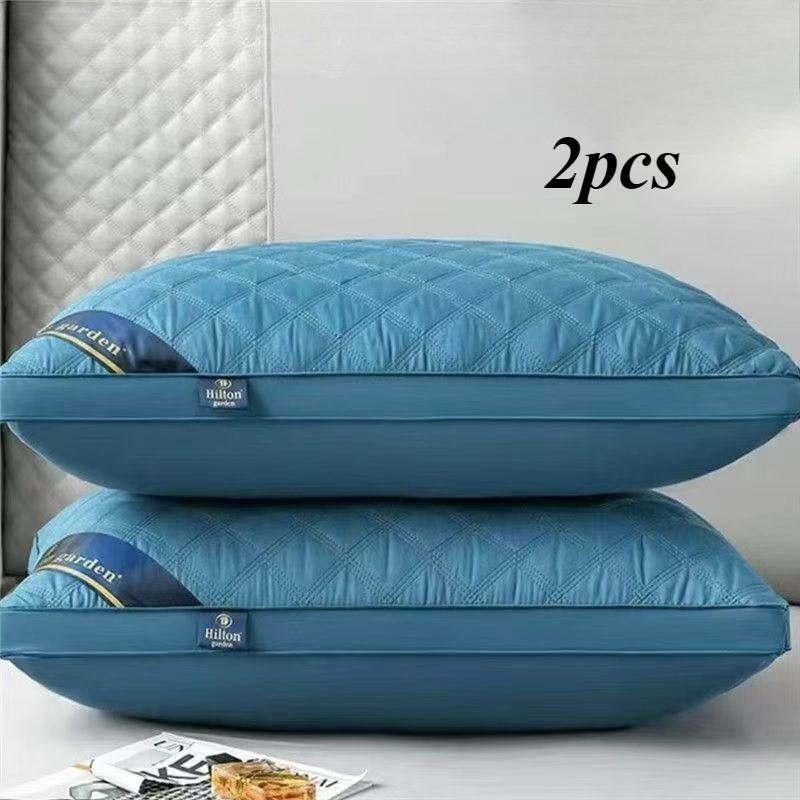 1/2pcs Orthopedic Neck Support Pillows with Comfortable Fabric and Pillowcases - Made of 100% Soft Polyester (700g/800g options), Fits the Cervical Spine for Side and Back Sleep, Breathable and Comfortable for Home Use, Machine Washable