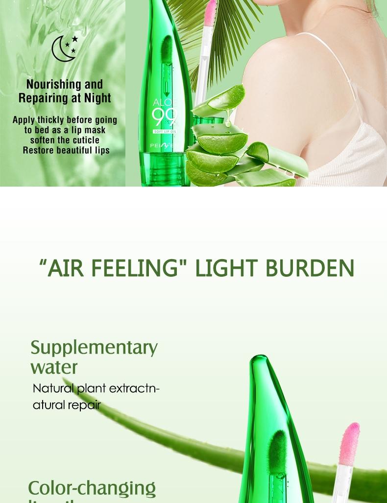 Aloe Vera Temperature-Sensitive Lip Gloss, Long-Lasting Moisturizing Lip Oil, Perfect Gift for Mother's Day and Valentine's Day