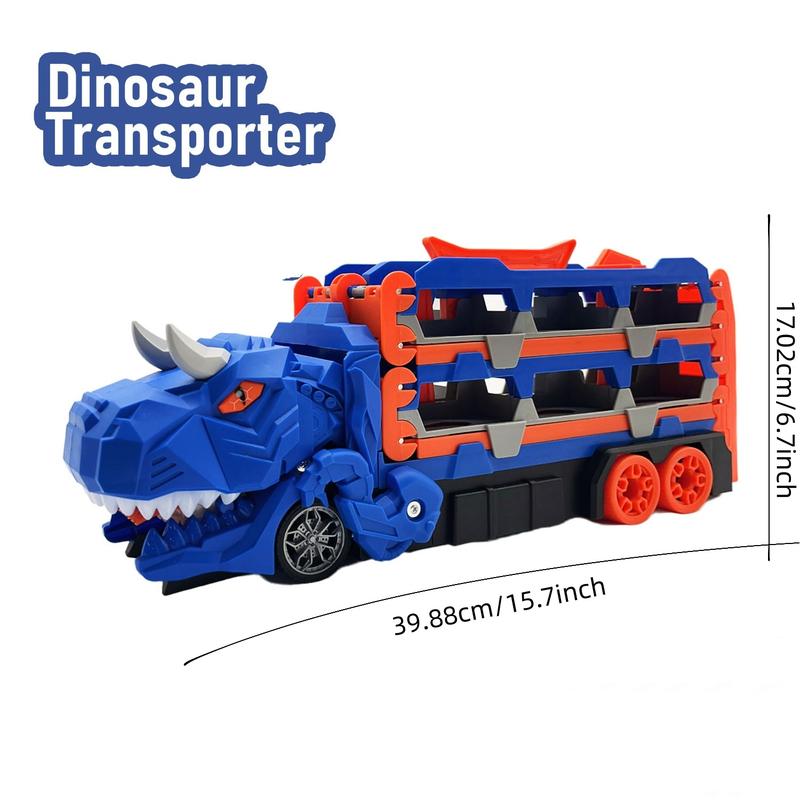 Blue/ Dinosaur Toy Car Set, Foldable Track, Includes 6 Cast Cars, Parent-Child Interactive Play, Boy Toys, Kids Birthday Gift Blue/ Dinosaur Toy Car Set, Foldable Track, Includes 6 Cast Cars, Parent-Child Interactive Play, Boy Toys, Kids Birthday Gift