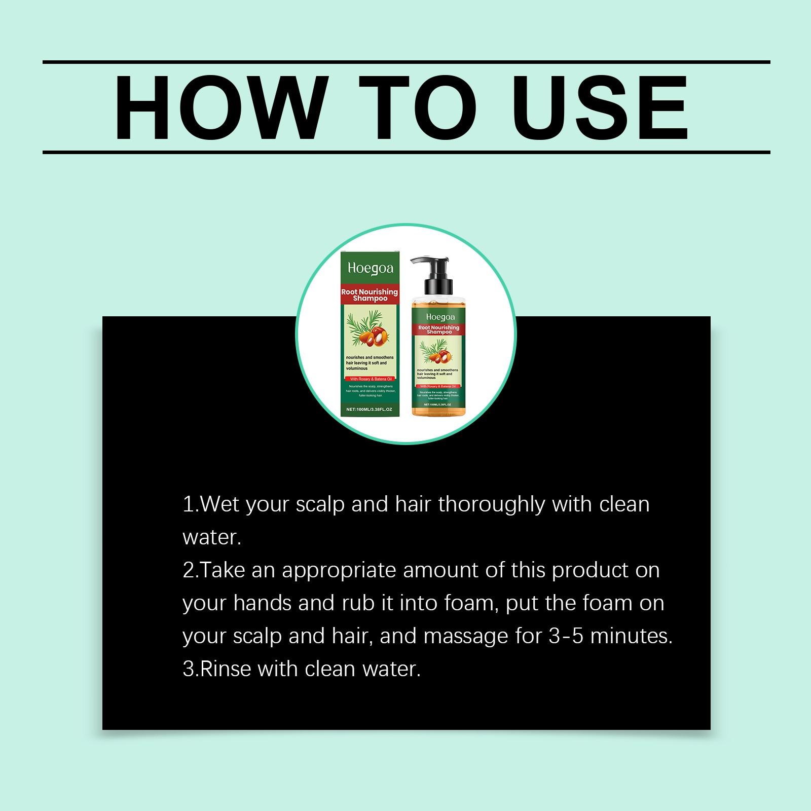 Hoegoa Plant-Based Moisturizing Shampoo, Gentle Cleansing, Nourishes Hair, Lightweight Natural Shine, Smooth Texture, Softening Shampoo