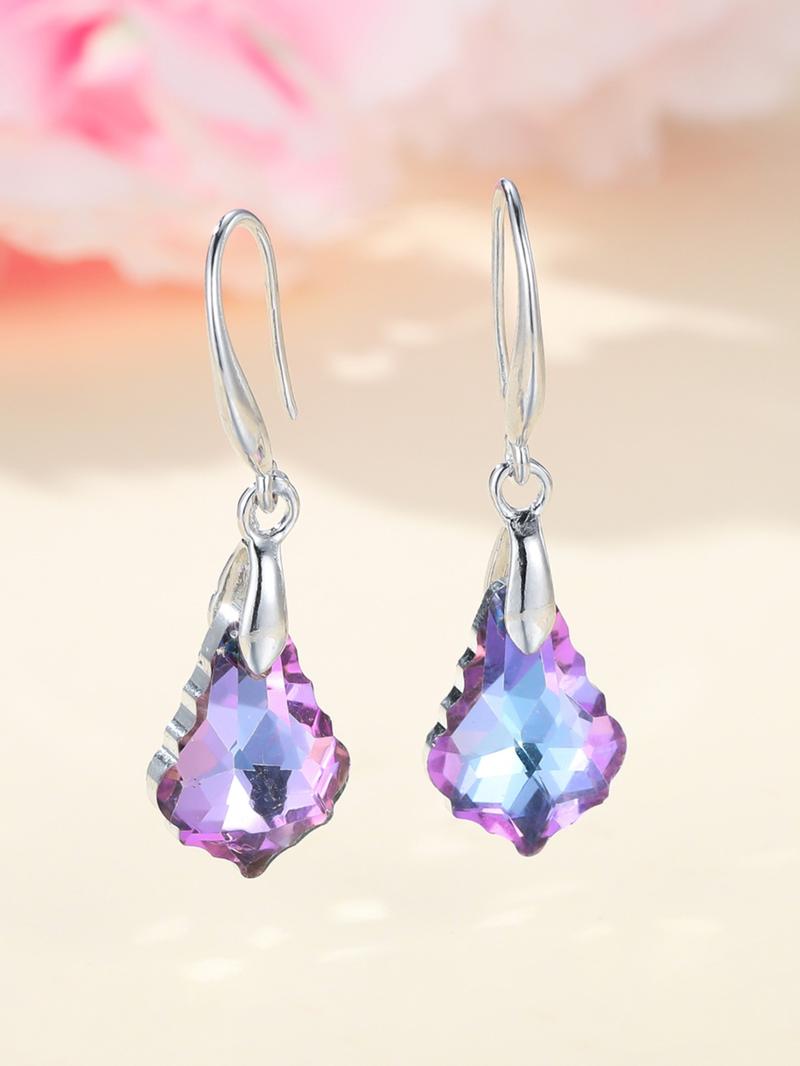 Water Drop Shaped Dangle Earrings, Artificial Crystal Earrings for Women, Fashion Jewelry for Party, Daily Clothing Decor, Trendy All-match & Exquisite Jewelry for Birthday Gift