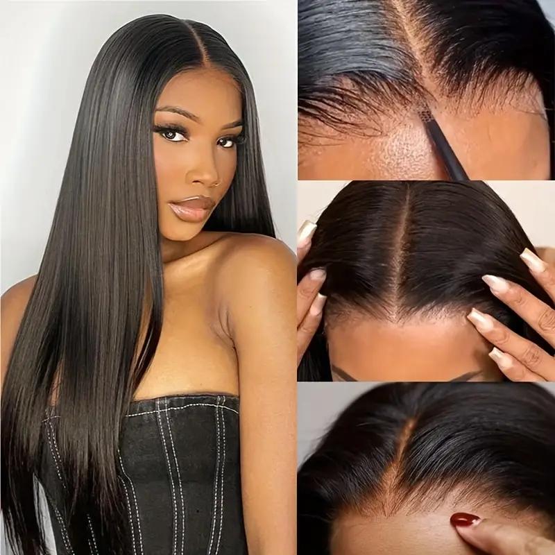 Bone Straight 4x6 5x5 Glueless Wig Brazilian Human Hair Wigs Transparent Lace Closure Wig for Women Ready to Wear 6x4 Lace Wig Pre Cut Pre Plucked On Sale 180% Density Bling Hair TikTokShopHolidayHaul