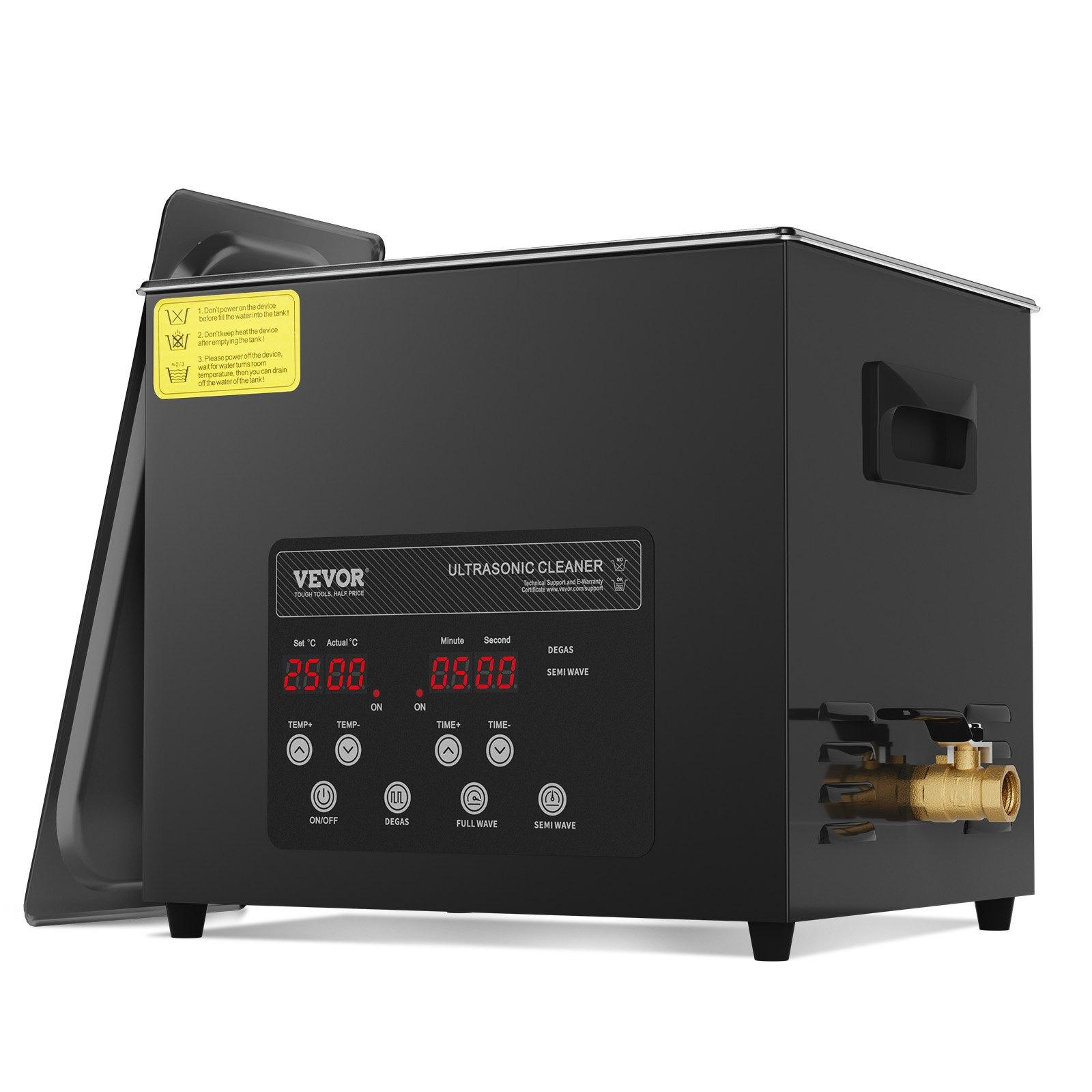 fathersdaygift  VEVOR 10L Ultra Sonic Cleaner, 240W Digital Ultrasonic Cleaning Machine with Gentle Mode Upgraded Degassing, 40kHz Industrial Ultrasound Cleaner with Heater Timer for Retainer, Jewelry, Tools