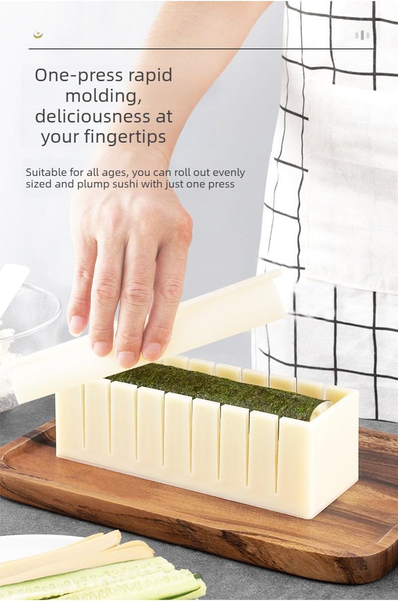 Sushi Mold Household Sushi Tool Set with Seaweed Rice Roll Maker and Nori Complete Kit for Easy Home Cooking