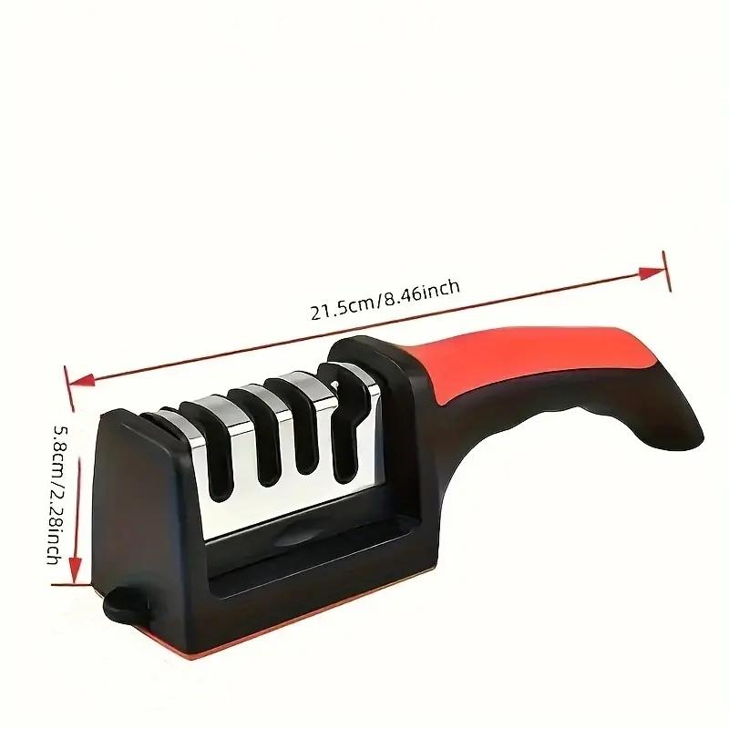 Manual Quick Knife Sharpener, Home Kitchen Tool, Sharpening Vegetable Knives, Scissors, Non-Slip Base, Convenient Kitchen Tool, Compact