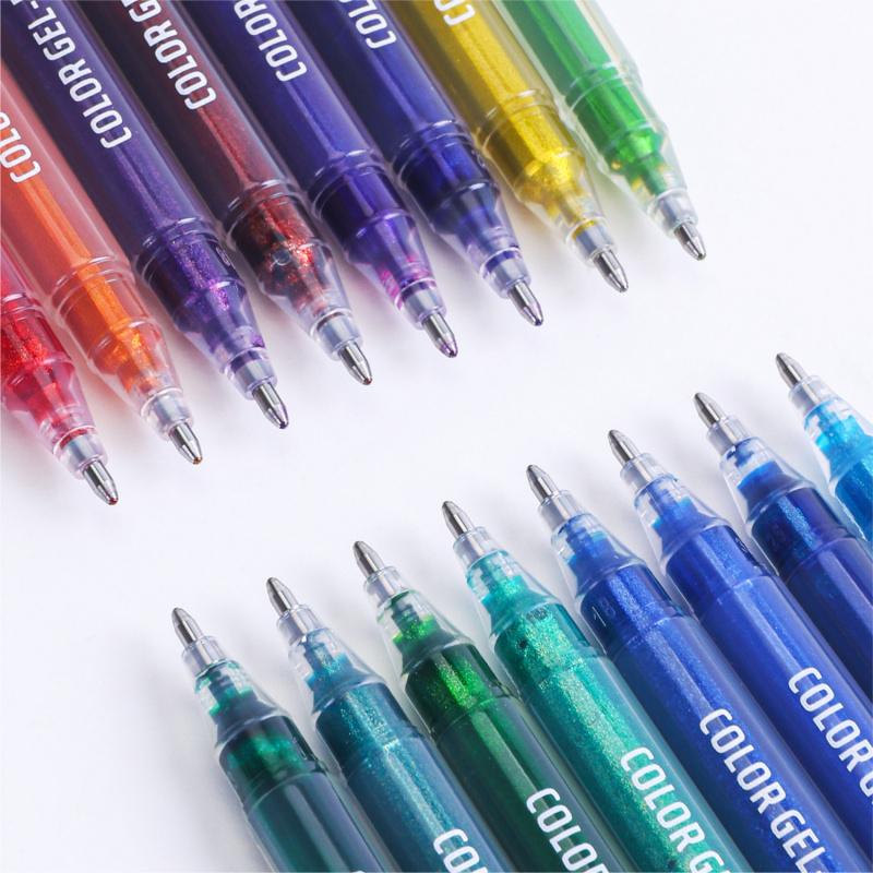 Super Shining Gel Pens,Glitter Gel Pens, 16Pack Colored Pens for Black Paper & White Paper, 1.0mm Point Pens, Large Capacity Ink Pens for Coloring, Writing, Drawing, Journaling, Note Taking,Journaling & Creative Art Supplies