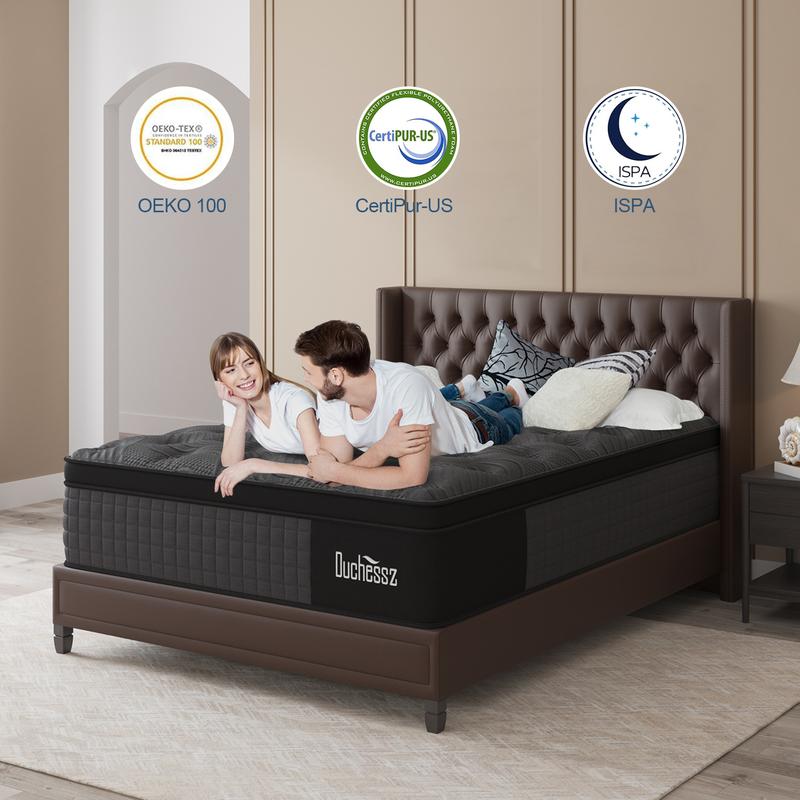 10"12"14" Twin Full Queen King Size  in a Box Hybrid Pocket Spring Memory Foam, Medium Firm Ergonomic  boxed mattress motion isolation