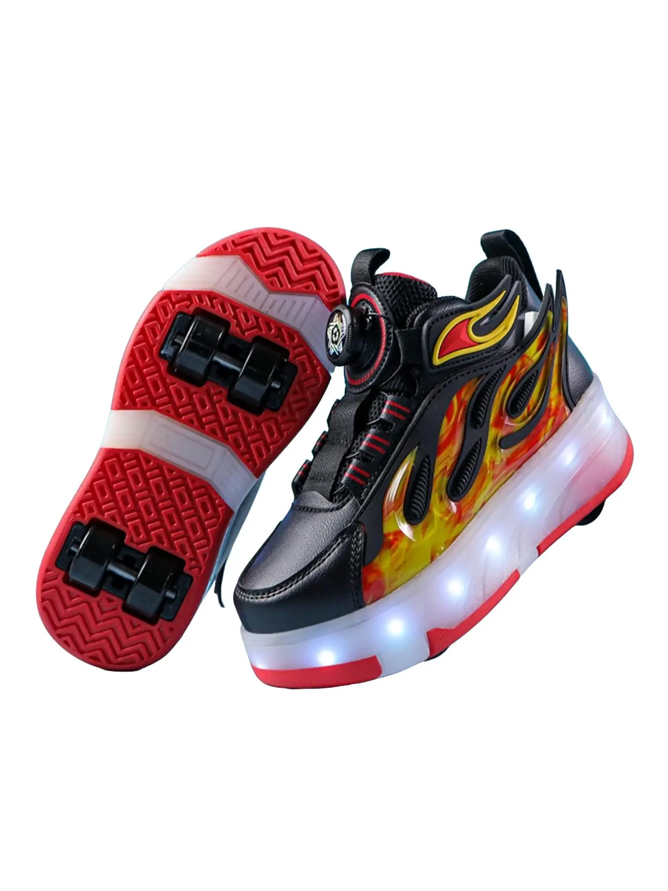 Yaosf Kids Skate Shoes LED Light Up, Unisex Roller Skates for Boys & Girls, Comfortable Outdoor Sports Shoes, Led Lighting Shoes, Perfect Birthday Gift