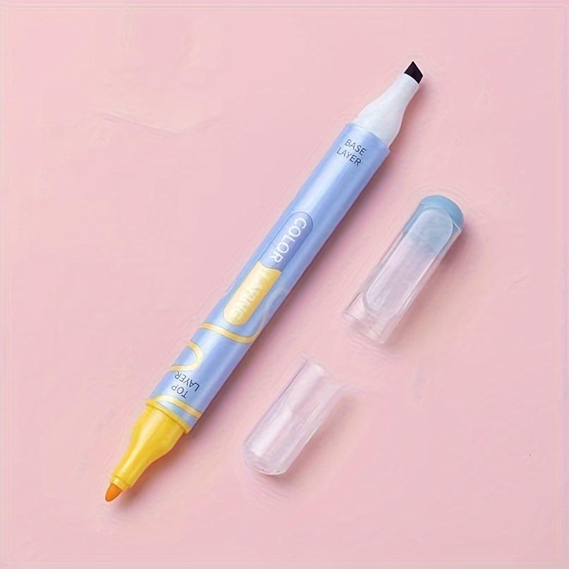 8/16 color highlighter pen set, double-ended two-color marker pen, color-changing magic pen, creative pen, Holiday gift pen, non-transparent, non-fading, suitable for diary, school and office supplies - ideal Christmas and Easter gifts