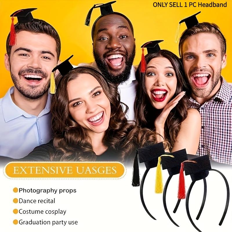 10Pcs Graduation Cap Headband, Mini Doctoral Hat Hair Clip, Graduation Decor & Photo Props, Fashion Hair Accessories for All Seasons, Perfect for Dress Up & Gift Giving