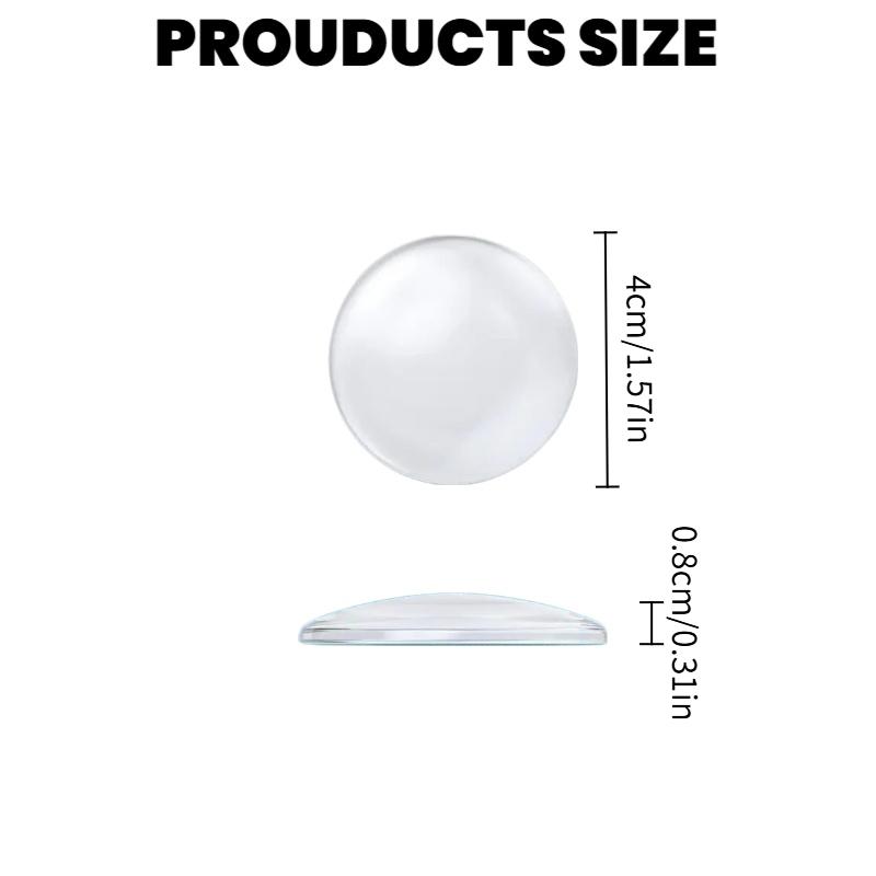 Clear Silicone Door Stopper Wall Protector, Shock Absorbing Noise Dampening Self Adhesive Bumper Pads, Invisible Anti Collision Buffer For Home Door Handle Cabinet Furniture Toilet, Household Renovation Supplies For Family Renter-YY0