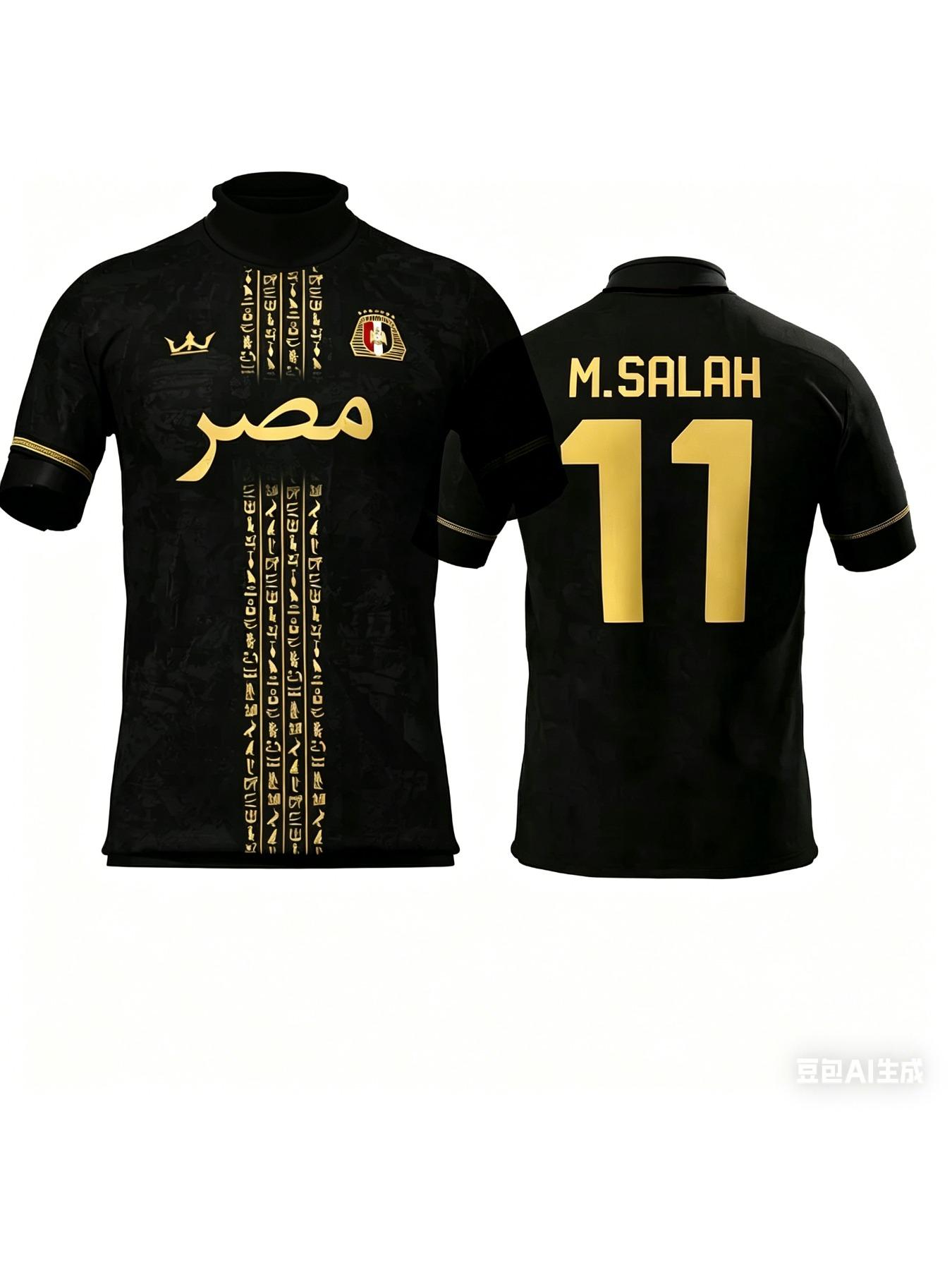 New Egypt Men's Football Jacket Egypt Kuai Gan Mohamed Salah 11 Shirt Kit Men's Egypt Football KID Shirt Kit