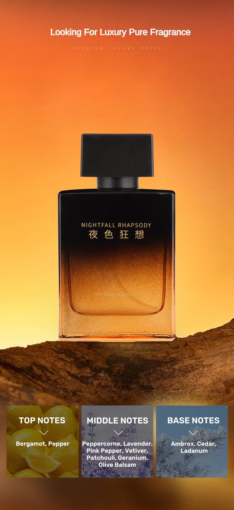 Holiday Roaming Nightfall Rhapsody Perfume -  Men's Colognes  1 bottle of 50ml/1.7FL.OZ. for Men - Refreshing Light Fragrance for Dating and Sports Use