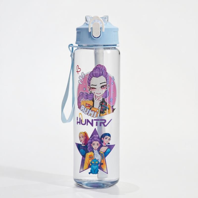 Cute Cartoon Insulated Cup, Tumbler with Lid, Trendy Girl Design, Fun Cat Pattern, Portable Water Bottle for School, Travel, Coffee, Halloween Party, Teen Gifts