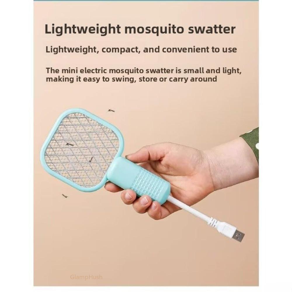 2026 New Portable USB Electric Fly Swatter - 2-in-1 Bug Zapper with Attractant Lamp, Compact Rechargeable for Indoor Use (Kitchens, Bedrooms), Sports & Outdoor Protective Gear for Bug Zapping