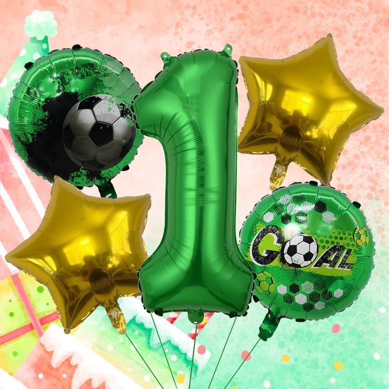 Football Star Number Foil Balloons, Multi Shape Mixed Color Set, Birthday Party Decor, Sports Events, School Celebrations, Festival Decor