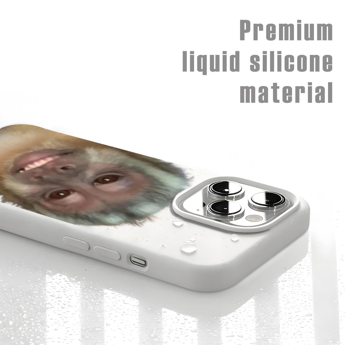 Cute Monkey Pattern Phone Case , Silicone , Shockproof ,Slim, Anti-Scratch Soft Microfiber Lining For iPhone 17 16 15 14 13 12 11 Pro Max Plus Air Y2K