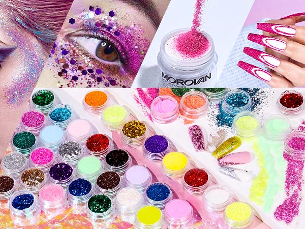 【Fall Deals】Morovan Whimsy Acrylic Nail Kit with Drill - Whimsy Series Acrylic Nail Kit with Everything for Beginners Glitter Acrylic Powder for Nail Extension DIY Complete Starter Set